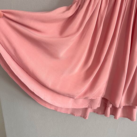 Romeo and Juliet Couture Rose Tan Swing Cutaway Trapeze Mini Dress Tunic Sz Med - Picture 4 of 12